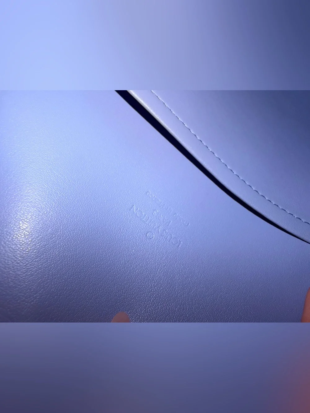LV Tompkins Square — Vernis Leather Blue